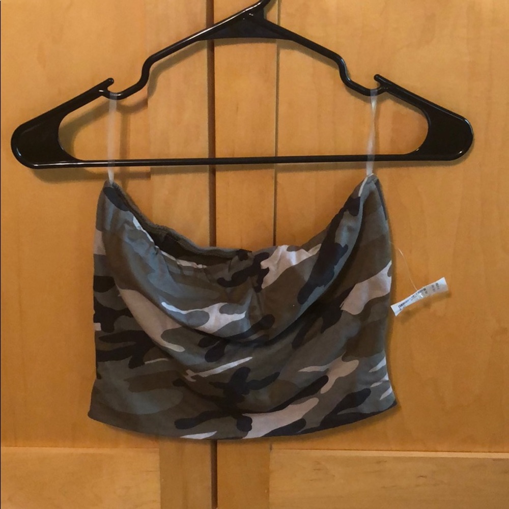 NWT CAMO CROP TOP